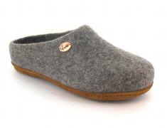 WoolFit hand-felted Slippers slim | Classic, light gray