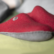 boiled wool slippers with arch support