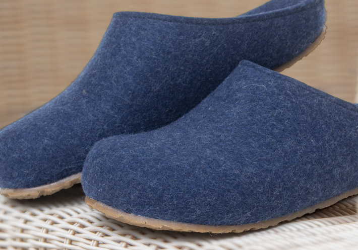 wide fit leather slippers