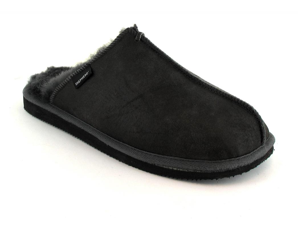 SHEPHERD Sheepskin Slipper Hugo, Antique/Asphalt