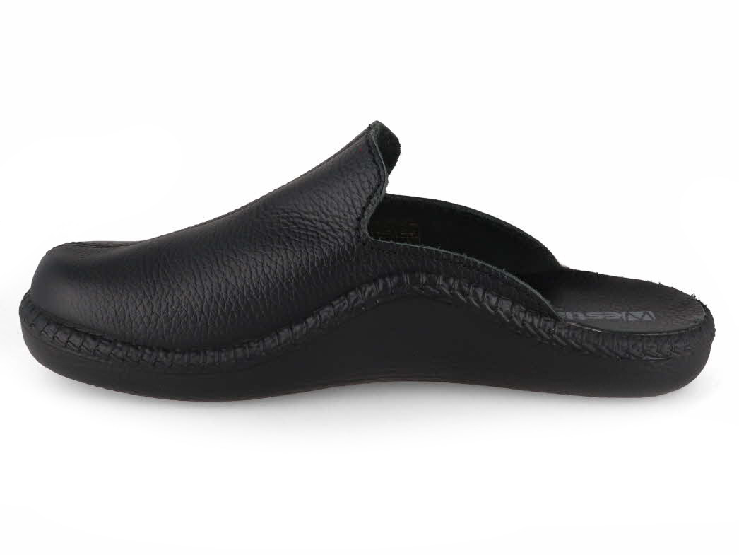 Josef Seibel Men Leather Slippers Black