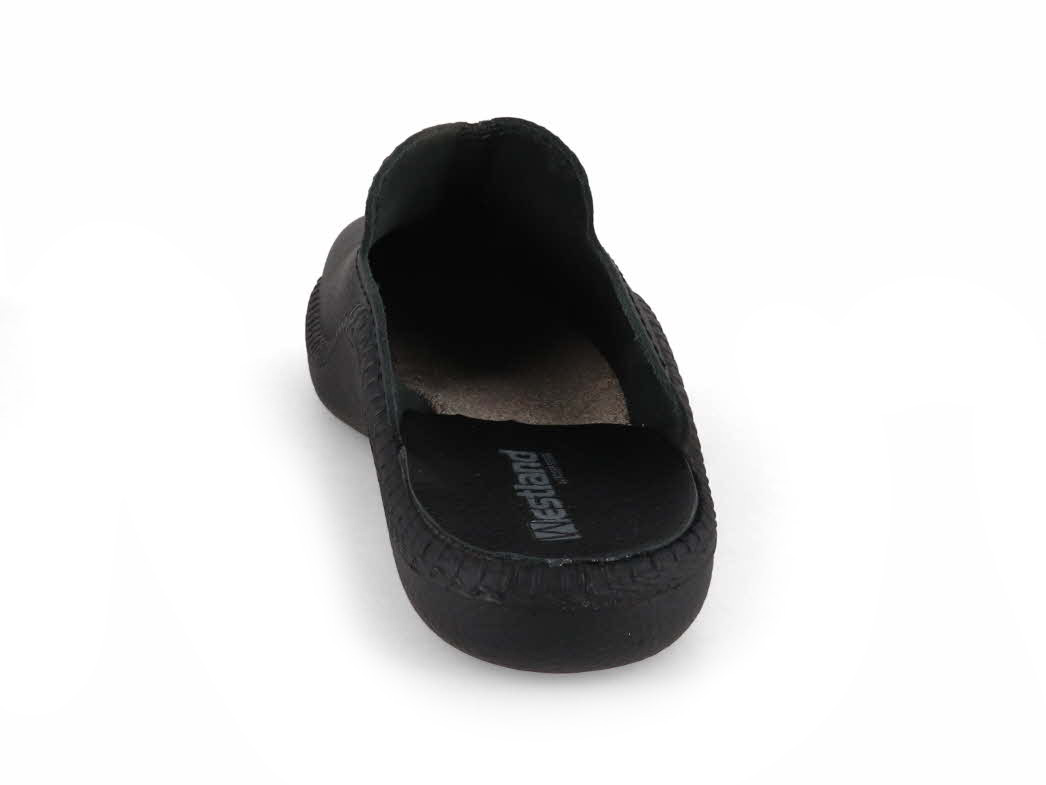 Josef Seibel Men Leather Slippers Black