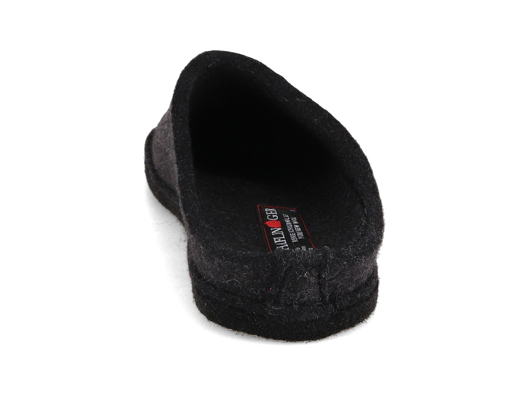 Haflinger Charcoal Wool Felt Slip-On Loafers Size 44 HAFLINGER | Wool Felt Slipper Flair Soft, Charcoal | Ex main image 4