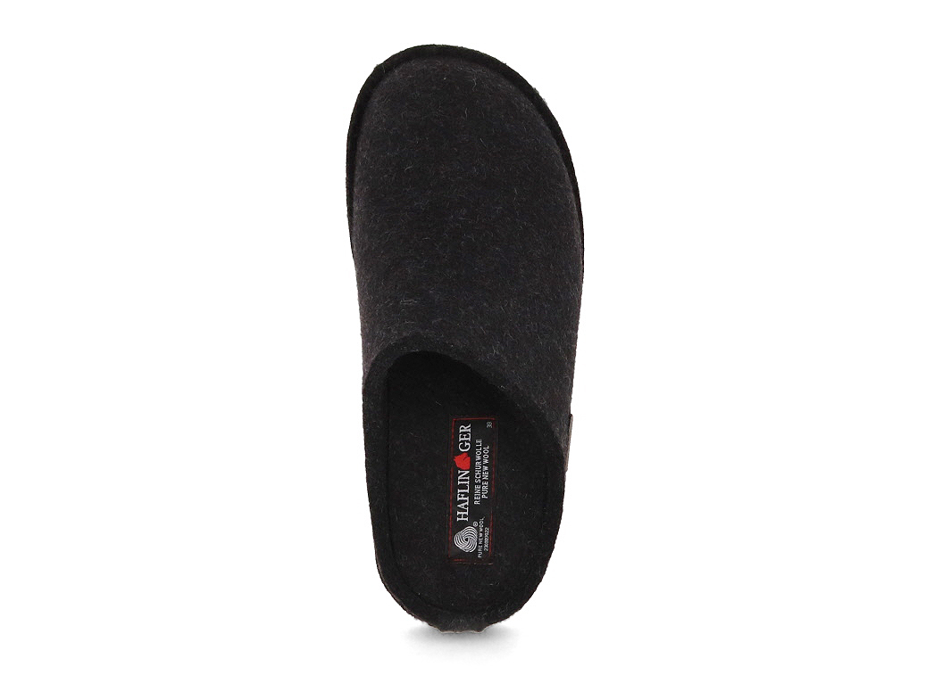 HAFLINGER | Wool Felt Slipper Flair Soft, Charcoal | Ex