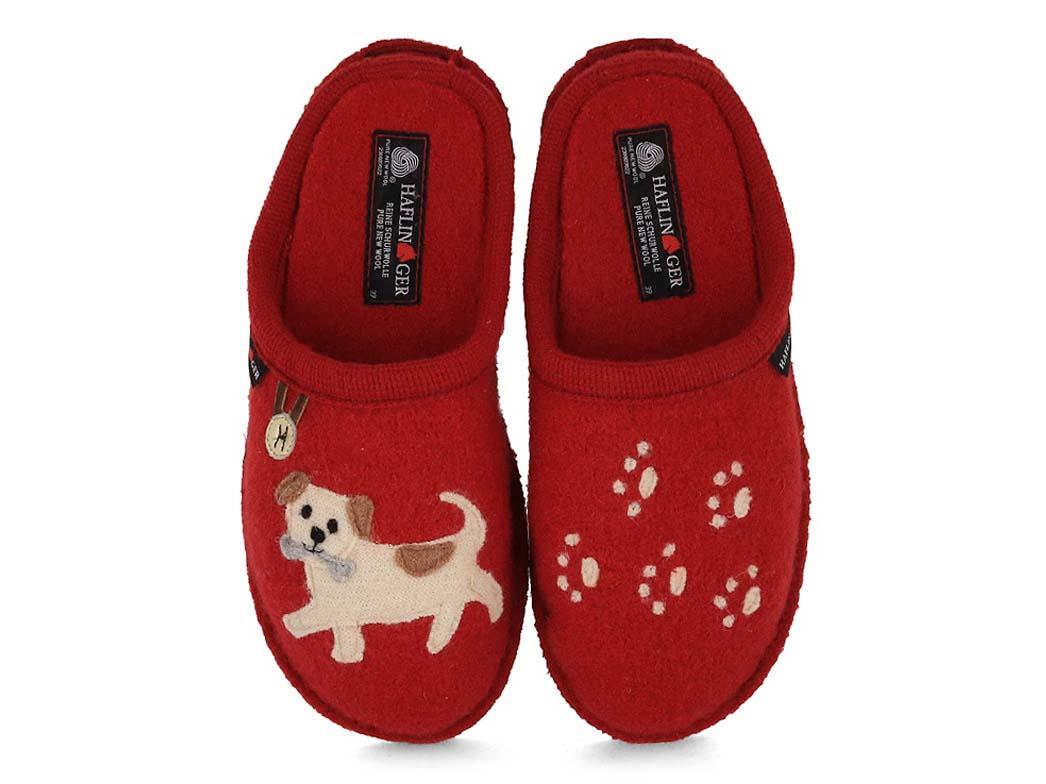HAFLINGER Women Boiled Wool Slippers | Flair Fido, Red| display picture 3