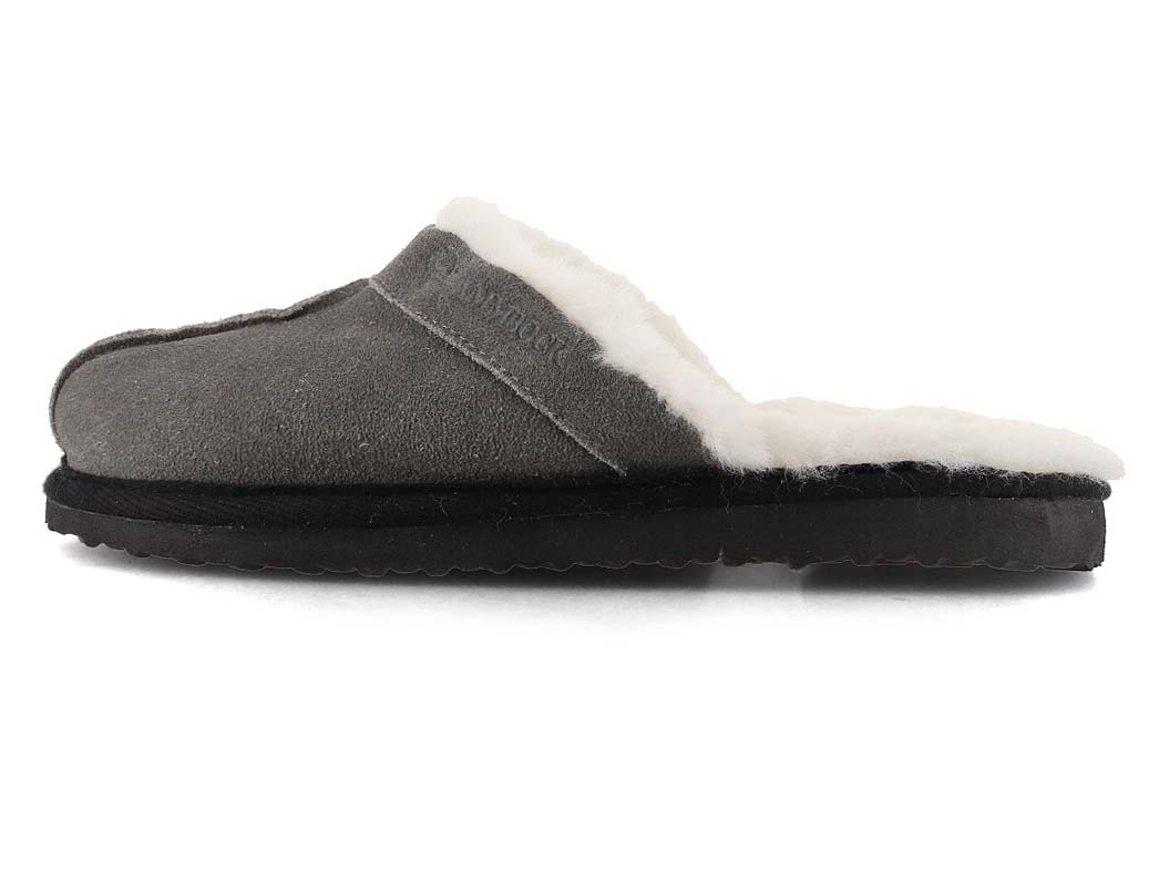 Noblag Grey Sheepskin Slippers Wool Winter For Men And Women Noblag Khaki Sheepskin Slippers 100% Wool Fur Men main image 2