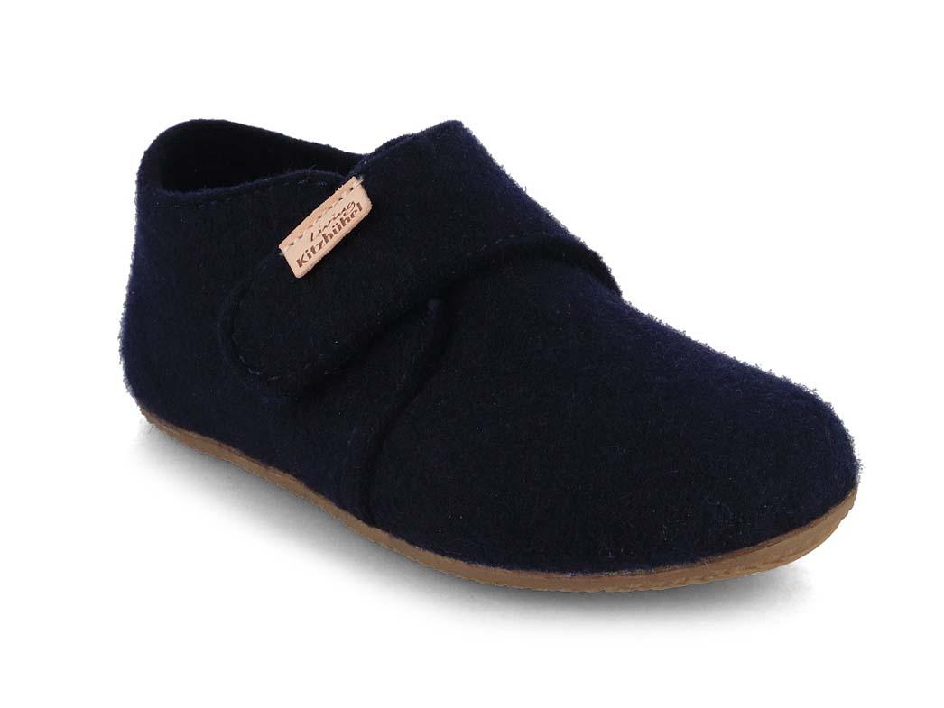 Living Kitzbühel Velcro Felt Slippers, Media Blue