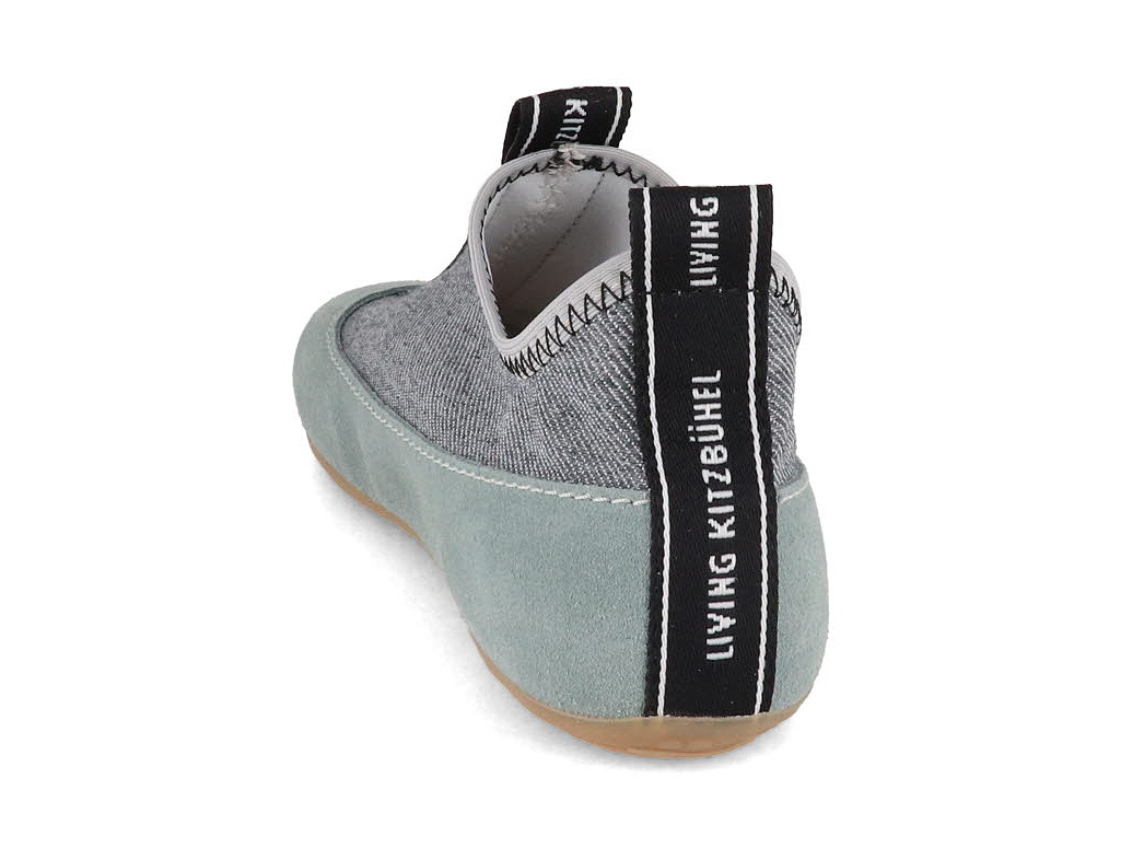 Living Kitzbühel Pantofole da bambina – Powerful design pappagallo, suola in gomma naturale antiscivolo, applicazione glitterata, cotone traspirante, naturale, 25 EU