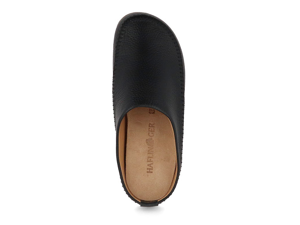 HAFLINGER leather Slippers | Everest Softi, Black |