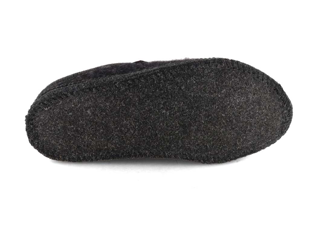 HAFLINGER | Unisex Wool Slipper Alaska, Graphite |