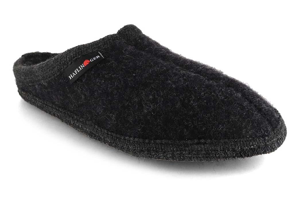 HAFLINGER | Unisex Wool Slipper Alaska, Graphite |