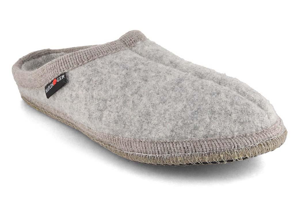 HAFLINGER | Unisex Wool Slipper Alaska, Stone Gray | Ex display picture 1