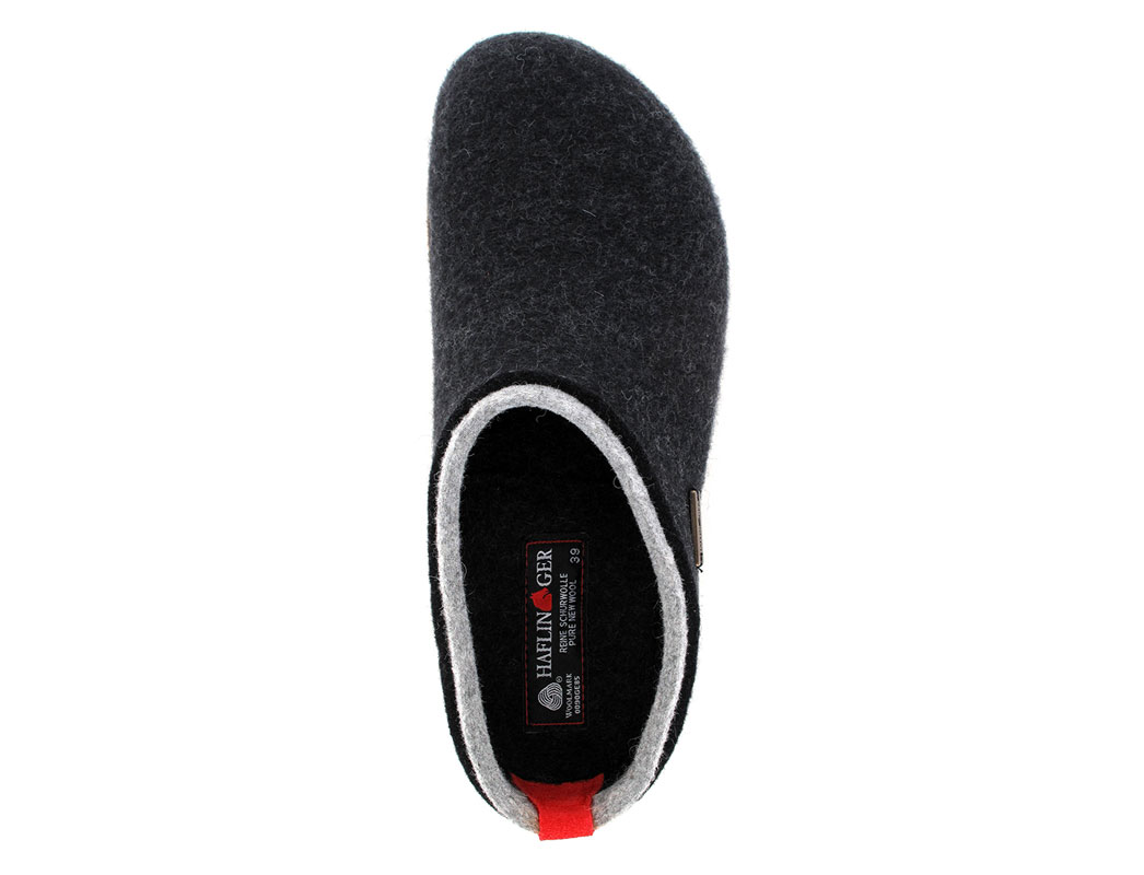HAFLINGER | Wool Felt Clog Grizzly Kris, Graphite | Exp display picture 3