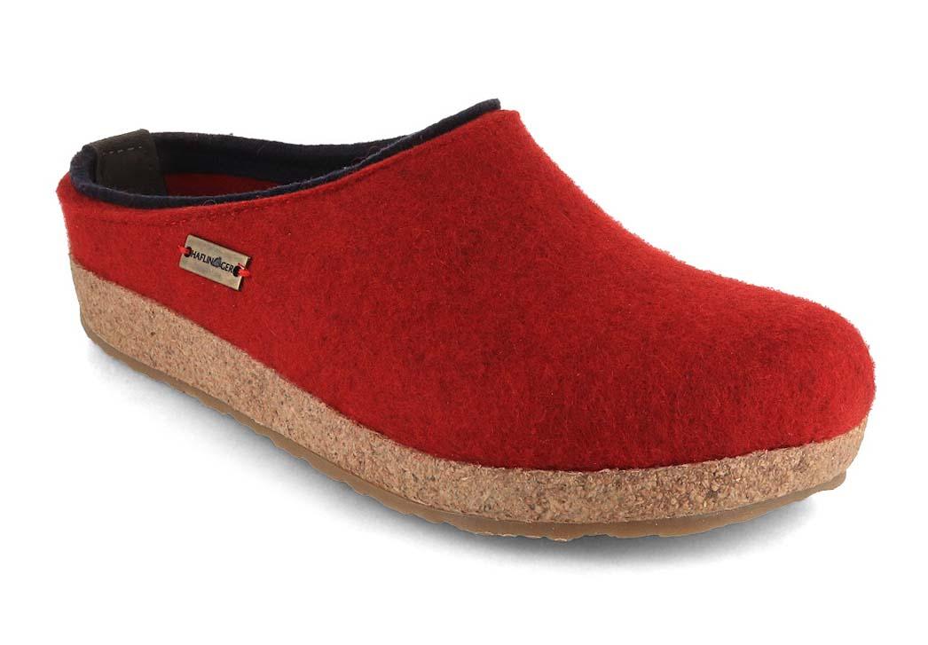 HAFLINGER Wool Felt Clog Grizzly Kris, Paprika Expr