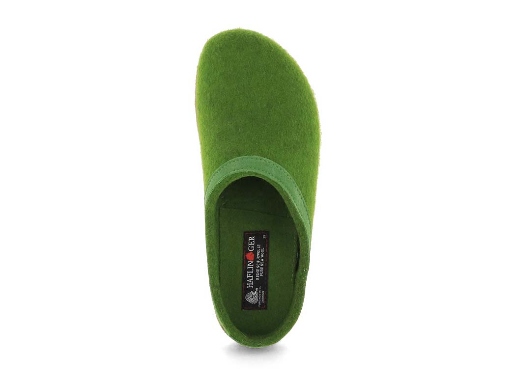 HAFLINGER | Felt Clog Grizzly Torben, Grass-Green | Express
