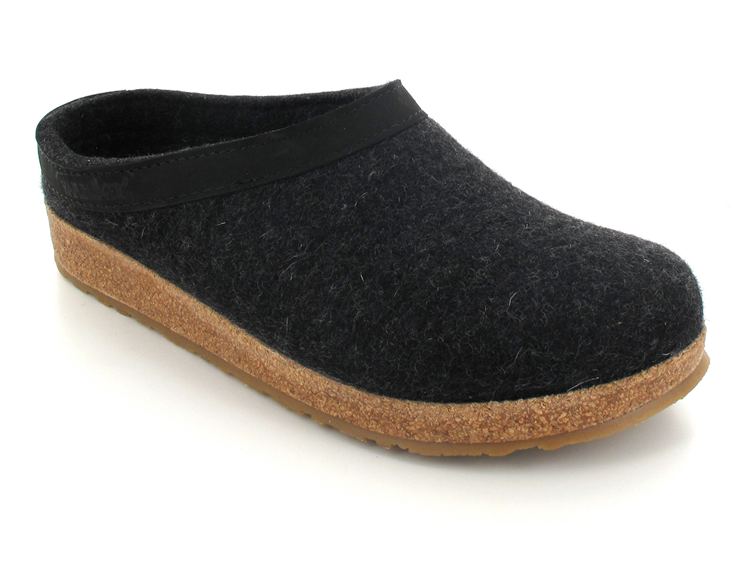 HAFLINGER Slippers GZL Clogs, dark grey Free Shipping