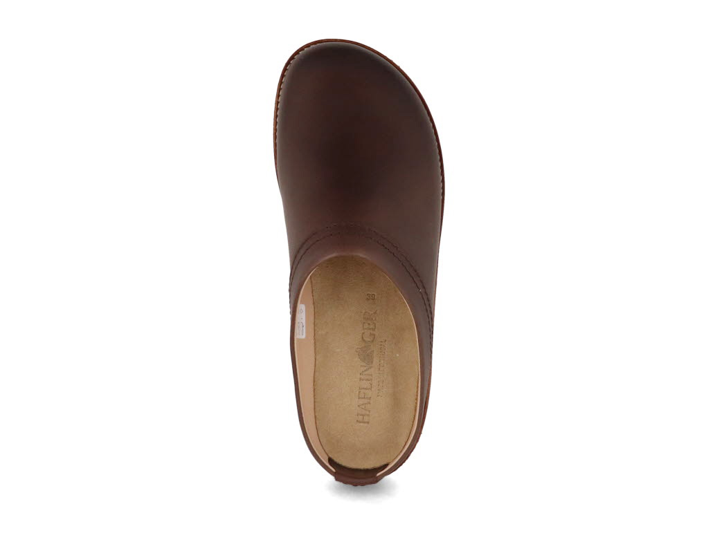 HAFLINGER Men Women Clogs | Travel Classic, Dark Brown display picture 1