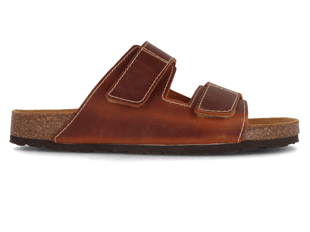 Tuffeln Men Velcro Sandals Amrum, Cognac
