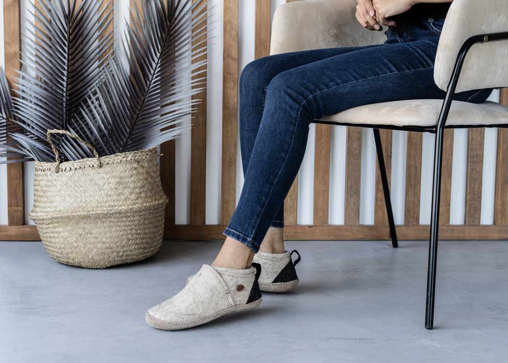 WoolFit Taiga - modern unisex Felt Slippers display picture 3