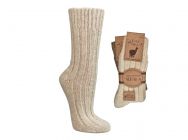 Premium Alpaka Wool Socks made of 100% Natural Wool, creme white White